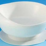 Cuenco y plato contorneado con ventosa